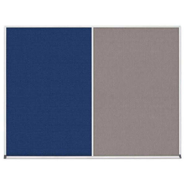 United Visual Products Single Door Radius Corkboard, 18"x24", Hea, UV7010RC-SATIN-COBACC UV7010RC-SATIN-COBACC - main